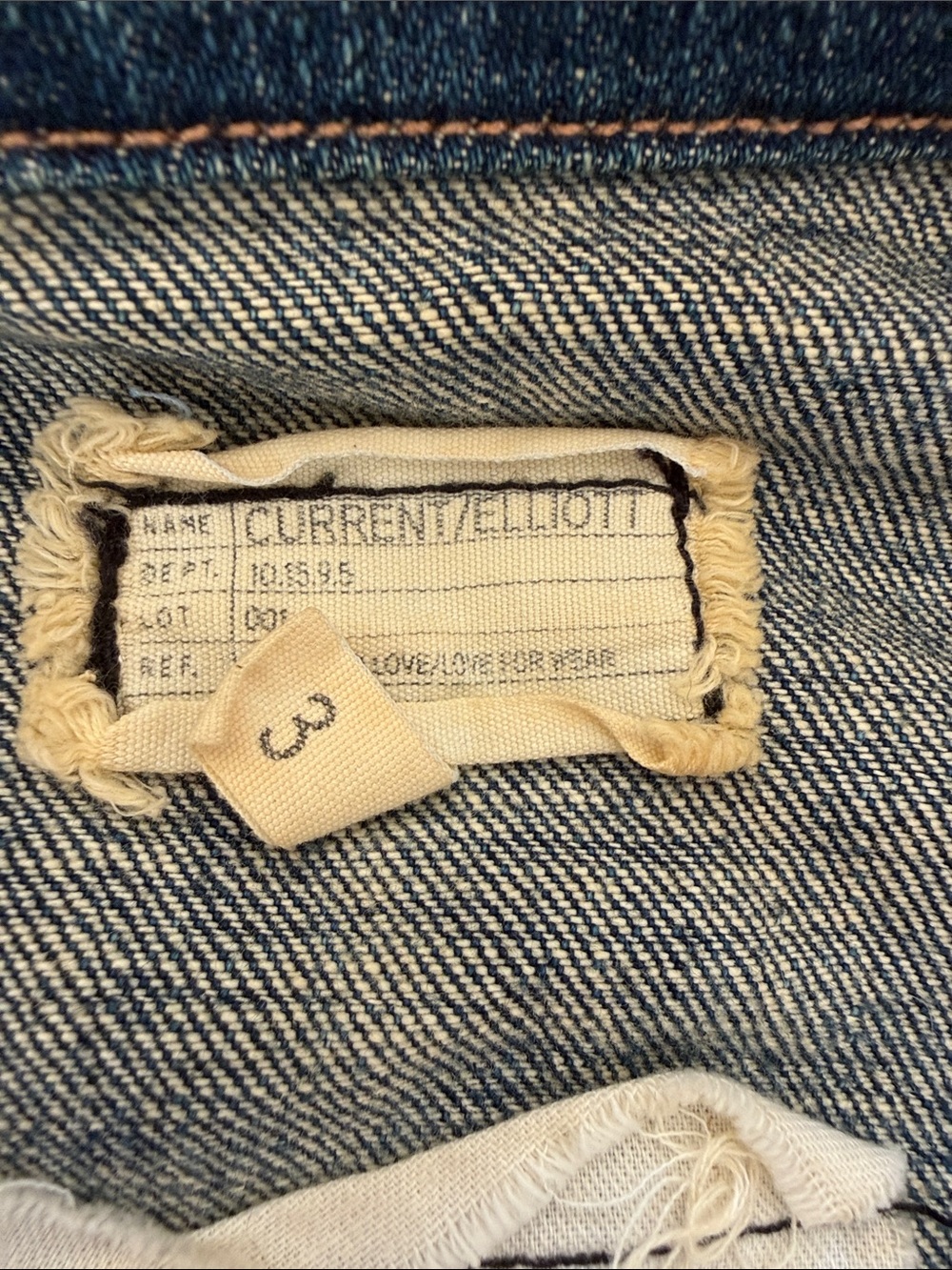 Current/Elliott Blue Denim Snap Jacket - Barn Dark - Picture 4 of 8